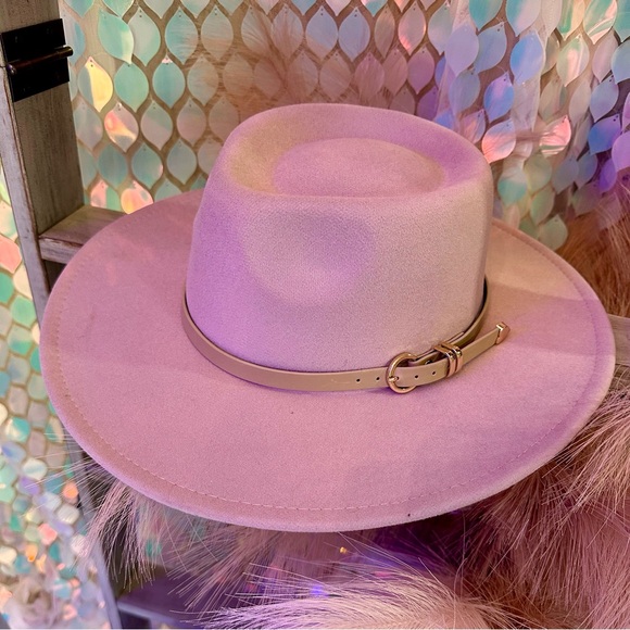 Mauve Western Cowgirl Hat Wide Brim - Picture 2 of 5